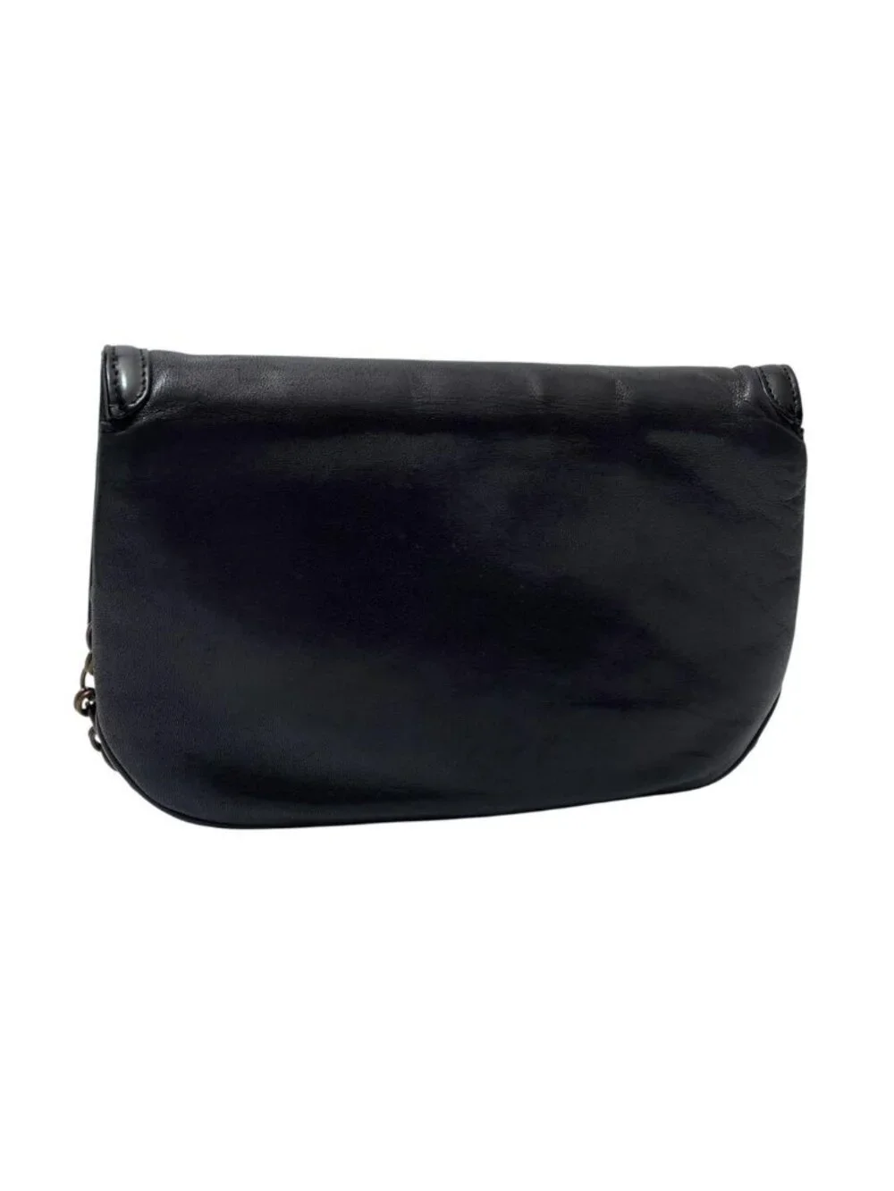Chanel Lambskin CC Logo Chain Shoulder Bag Black
